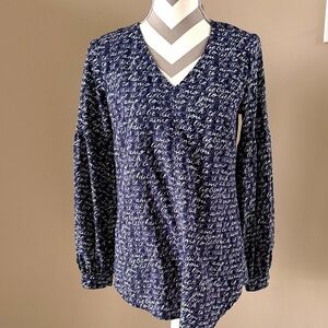 CAbi Navy and White Te Amo Top